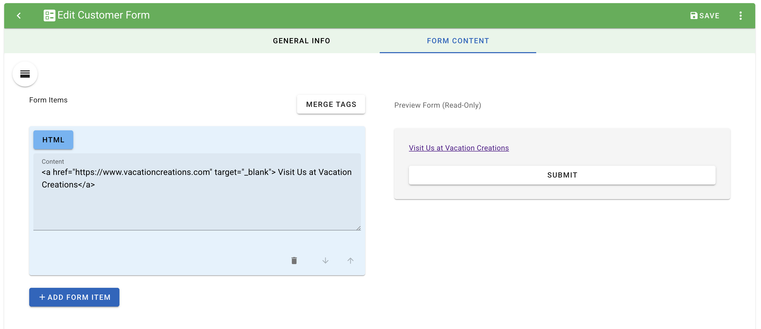 How to add html code to create a hyperlink in Vacation Creations forms - Vacation Creations Software for Travel Agents How to add html code to create a hyperlink in Vacation Creations forms