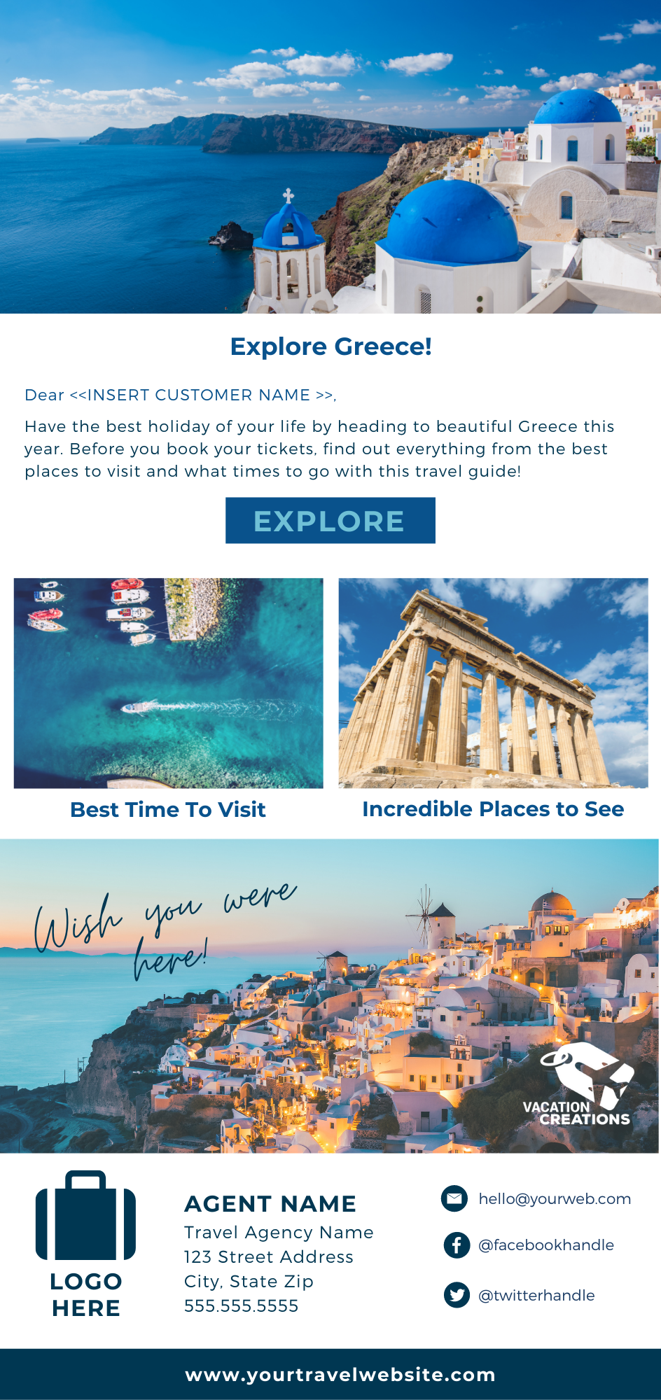 Travel Email Example